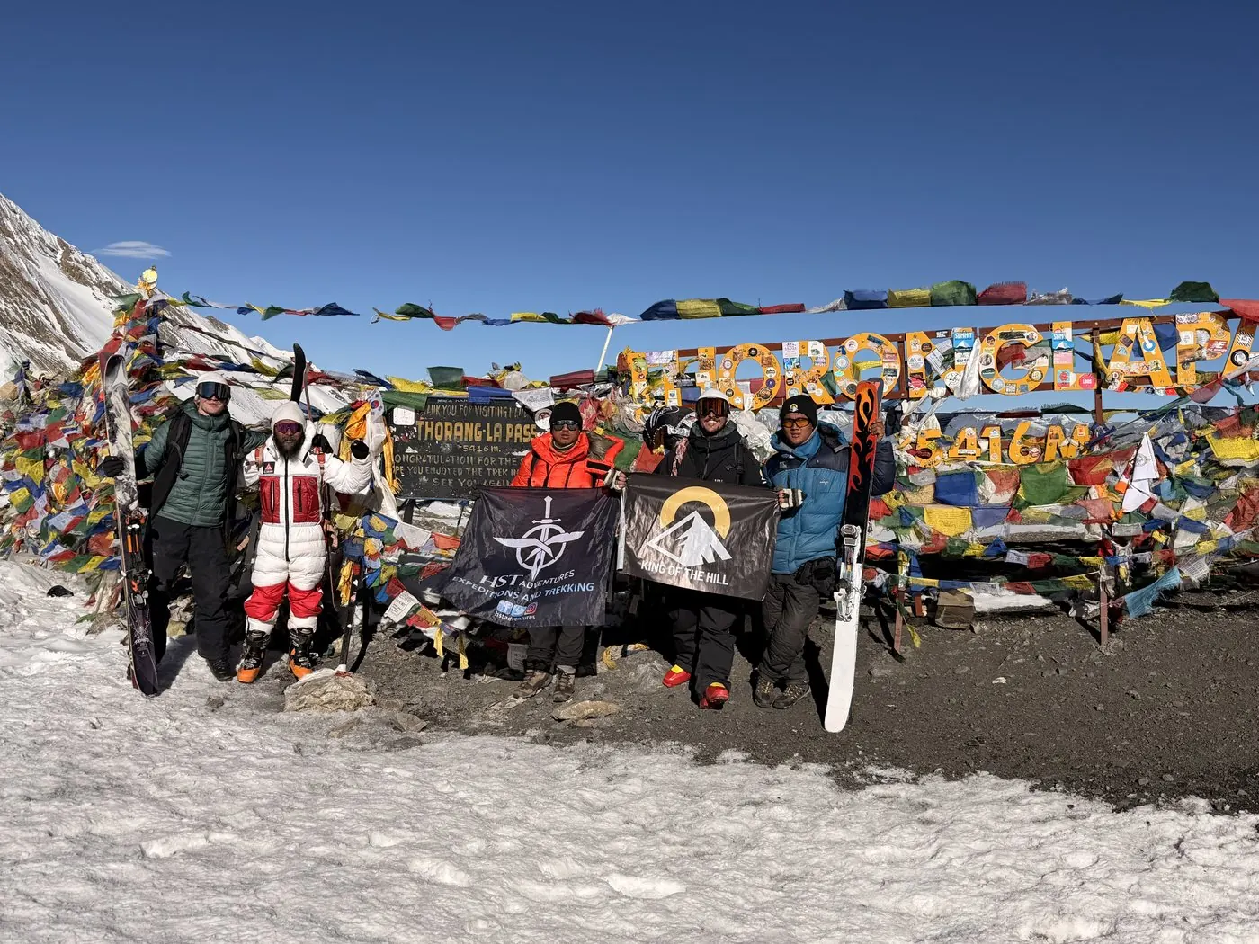 KOTH and HST team at Thorong La Pass, 5,416m